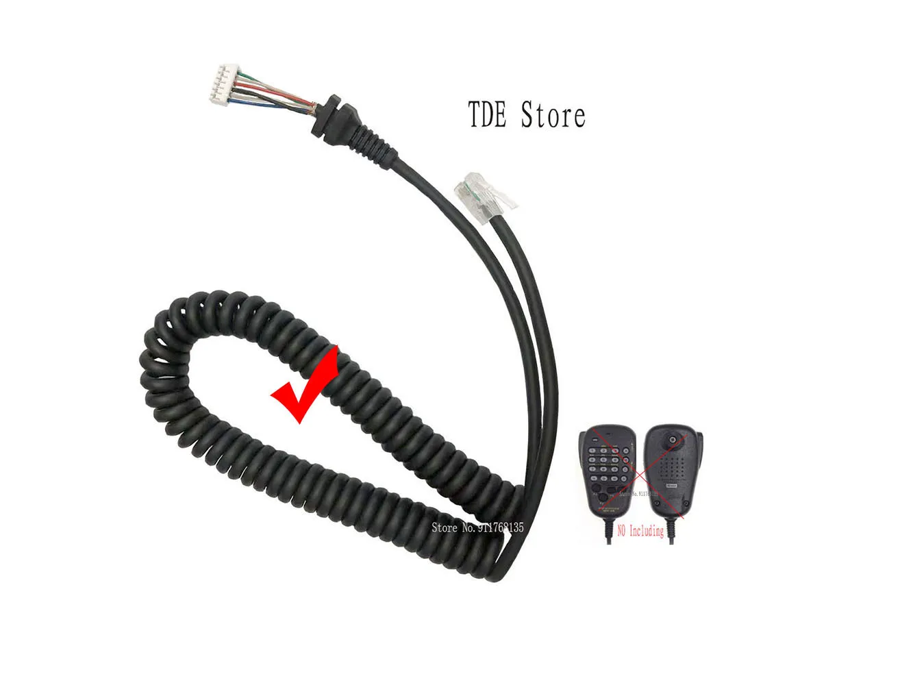 10PCS Replace Speaker Mic 6 pin Plug Cord Cable for Yaesu Radio MH-48A6J FT1500 FT1802 FT2600M FT2800 ft100D FT8800 FT-1807