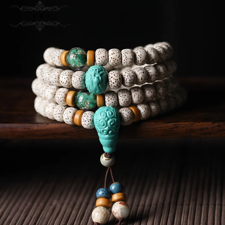 

Accessories: Hainan Xingyue Bodhi 108 Male and Female Buddha Beads Bracelet, First Month High-density Stationery Bracelet