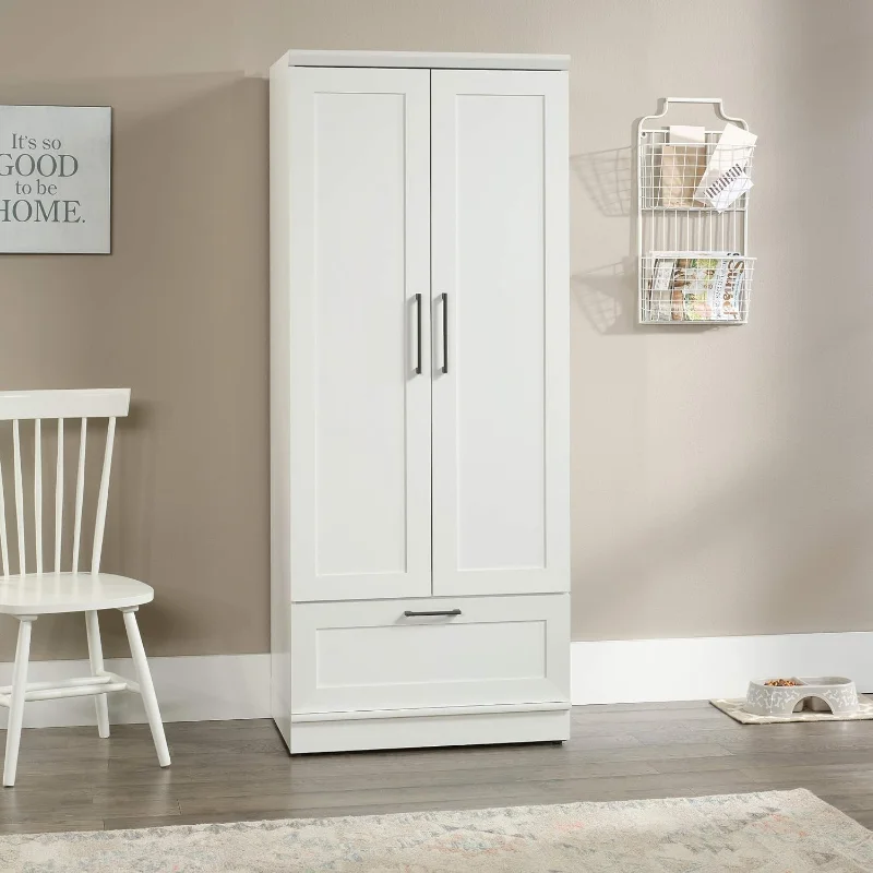 

Sauder Homeplus Wardrobe, Soft White finish, 21"D x 29"W x 71.13"H