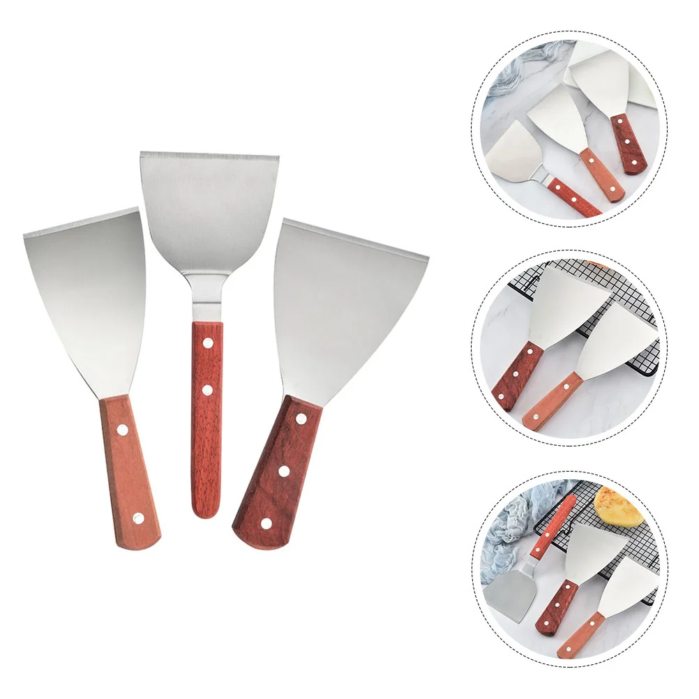 

Barbecue Spatula Teppanyaki Baking Tools Kitchen Gadget Grill Turner Stainless Steel Cooking Spatulas Shredded Cake Shovels