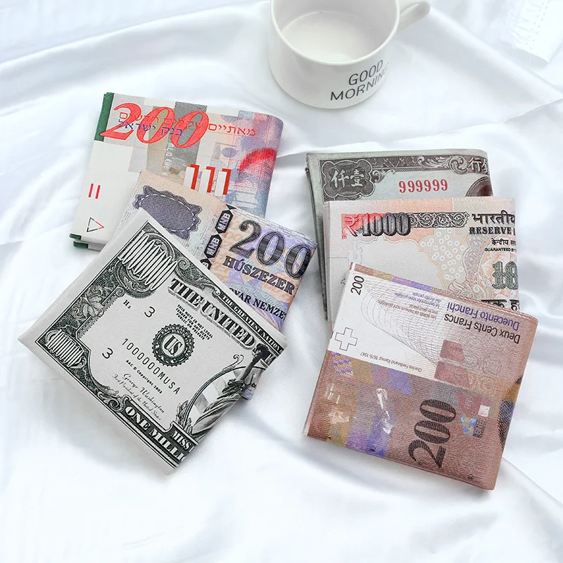 

New Men PU Leather Money Wallets Credit ID Card Holder Bags Purses Currency Notes Pattern Insert Picture Cash Coin Dollars Euro
