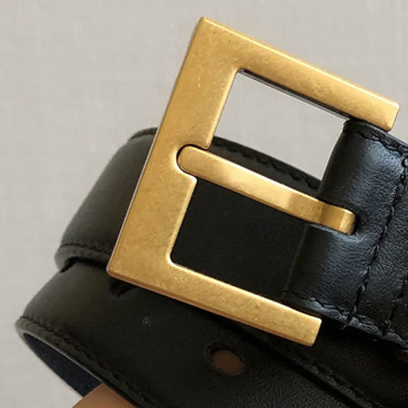

3cm leather top layer cowhide belt