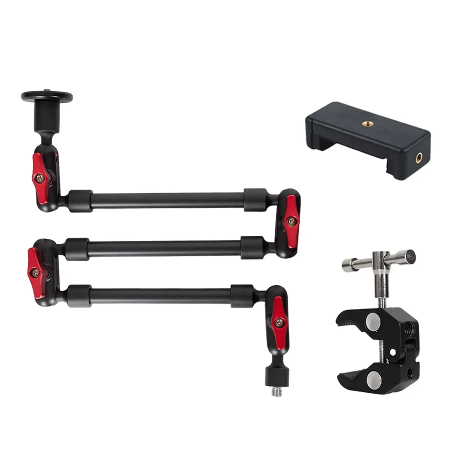 

Flexible Arm Mounts with 1/4inch and 3/8inch Thread Aluminum Alloy Magic Friction Arms for DSLR Camera Video Live Streaming