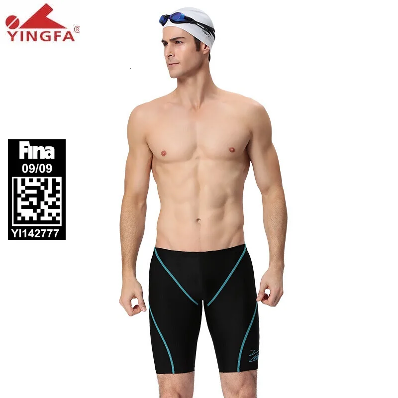 

Yingfa Competition Jammer Men's Swimwear FINA Approved Men Training Swimsuits Quick-drying Anti-chlorine Swimming Trunks