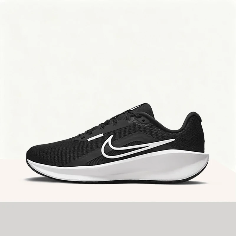 Фото Женские кроссовки Nike DOWNSHIFTER 13 Comfort Fabric Breathable Low-Top Casual City Commuter Running Shoes, черно-белые, FD6476-001 №1