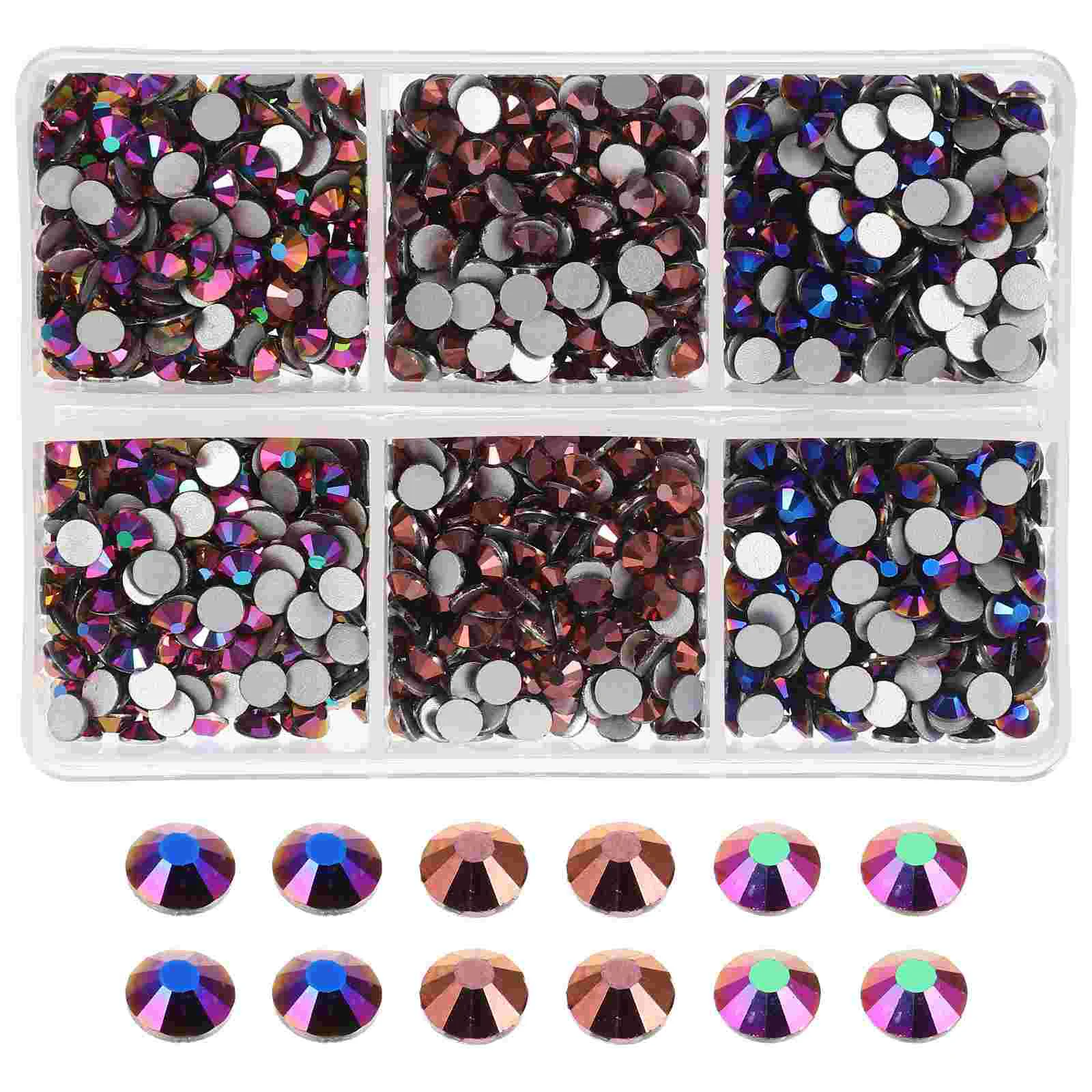 

1440 Pcs Rhinestones Crafts Glass Decor Needlework Gems Vase Filler Shoes Bulk Embellishments