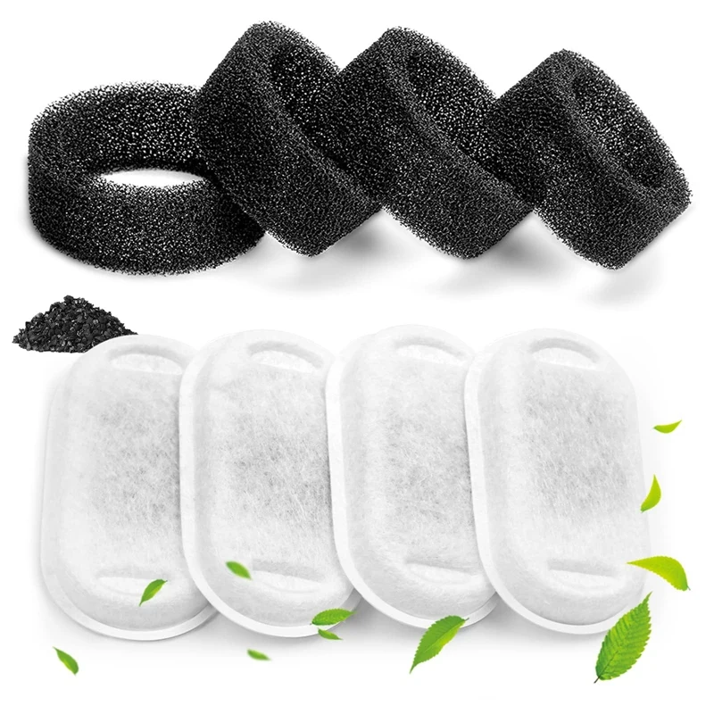 

New-8Pcs Cat Water Fountain Filters Dog Fountain Filter Replacement For 67Oz/2L Pet Water Fountain Stainless Steel