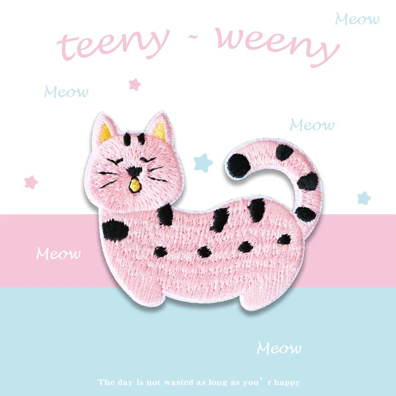 Самоклеящаяся нашивка с милым мультяшным котом декоративные сумки садовые