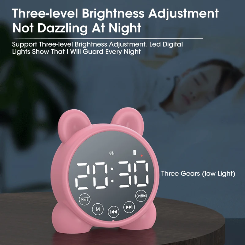 Домашний декор будильник светодиодный ным дисплеем умный Bluetooth-динамик TF-карта MP3