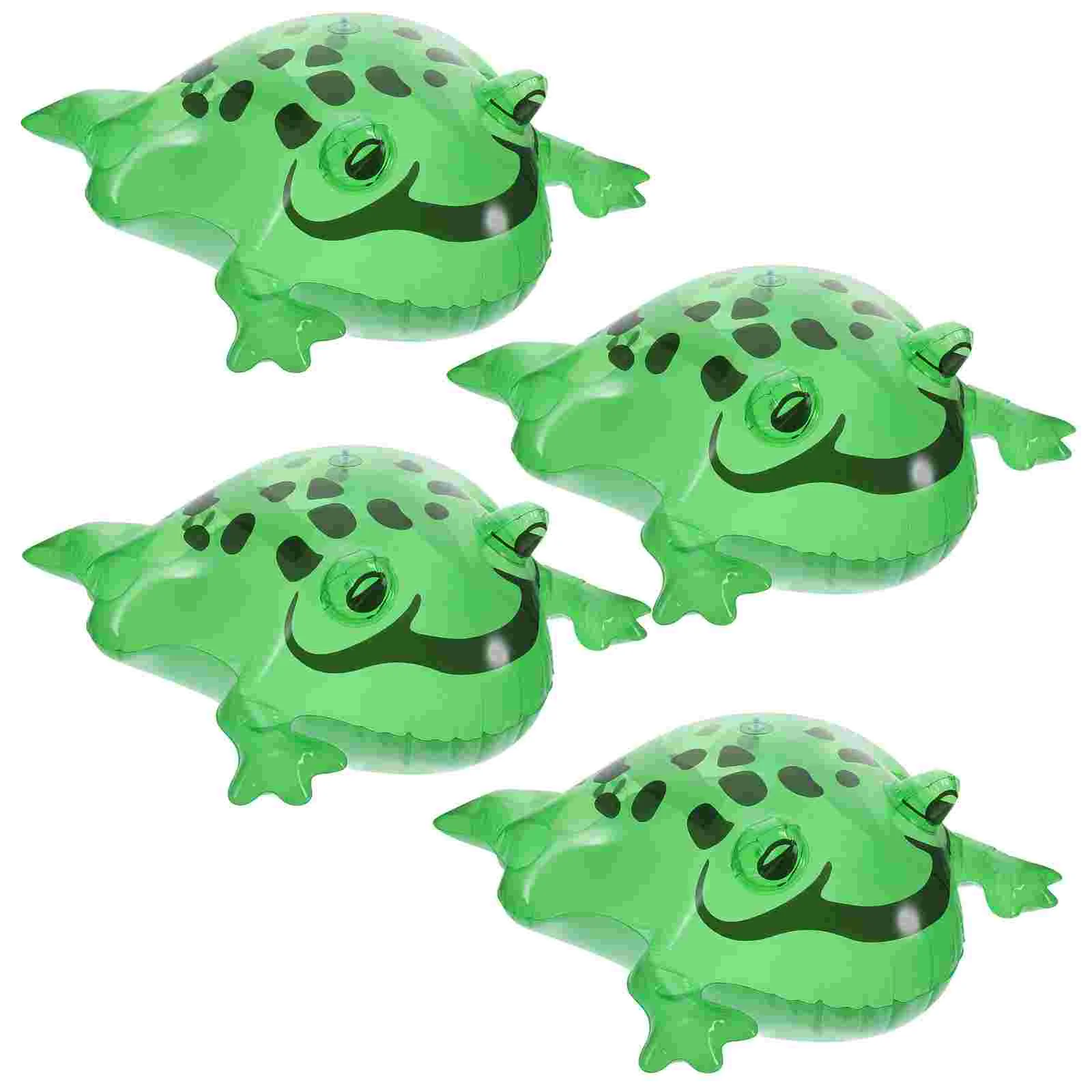 

4 Set Inflatable Frog Balloon Pool Party Decoration Toy Animal Frogs Plaything Pvc Bounce Animals Bag Fillers Plastic