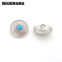 new 3pieces 30mm retro zinc alloy round clothes decorative flowers overcoat buttons pendant diy hair jewelry accessories
