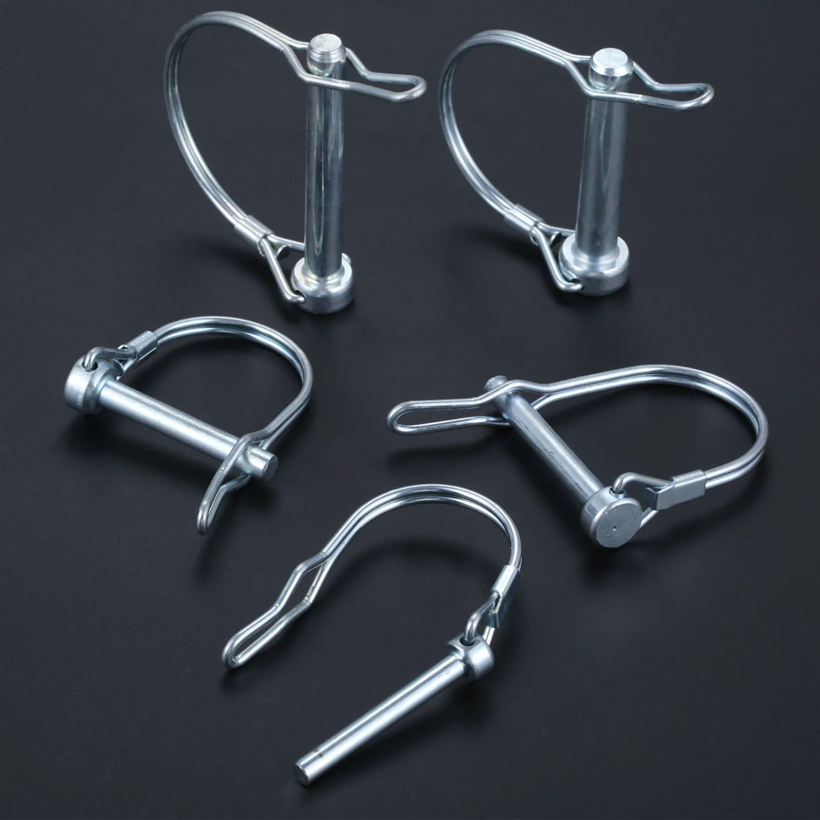 

5pcs/2pcs Coupler Safety Pin Steel M5 M6 M8 M9.5 Quick Lock Release Trailer Truck Bicycle Stroller Boat RV Hitch D-Hook with Lug