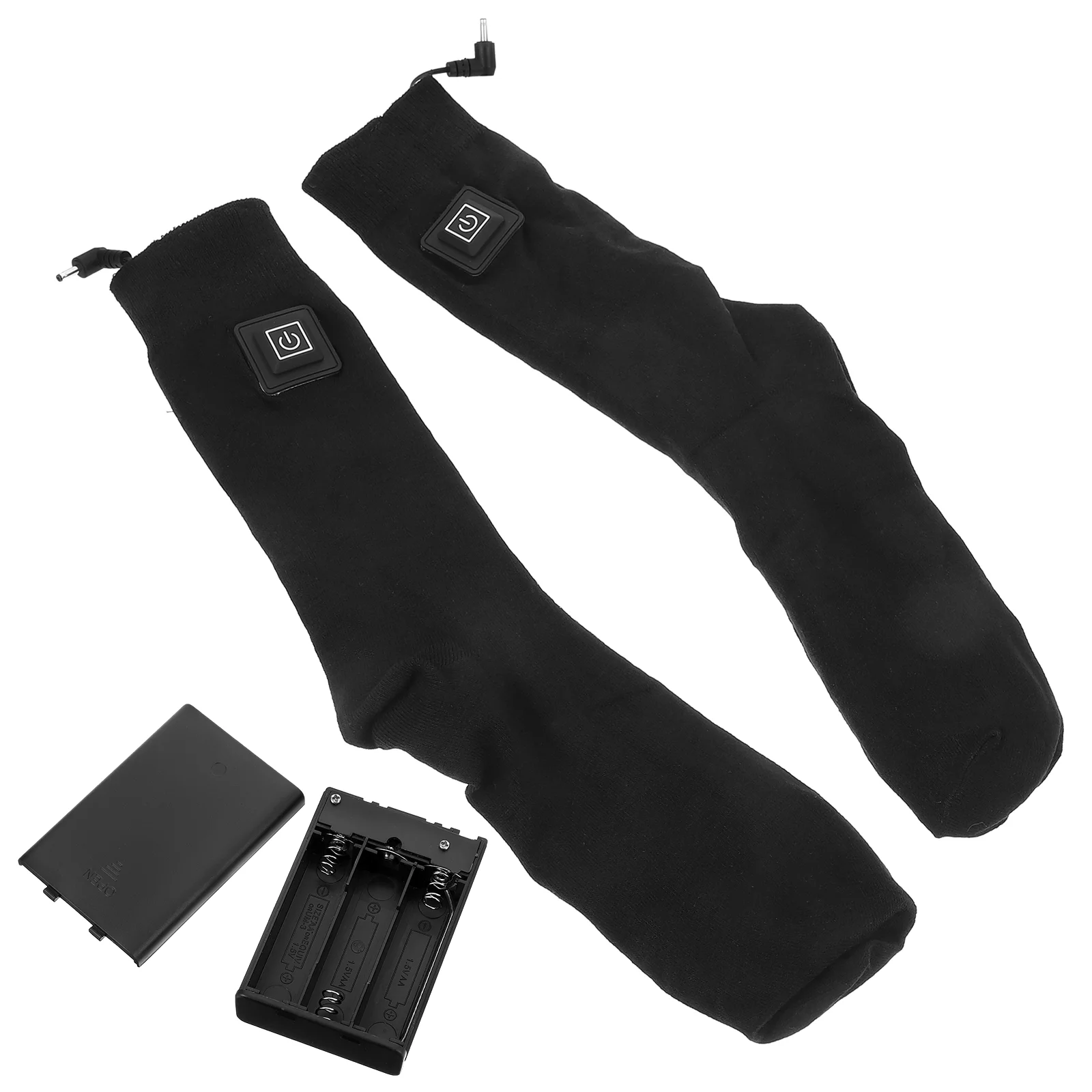 

1 Pair of Electric Socks with Battery Box Thermal Socks Thick Cotton Socks
