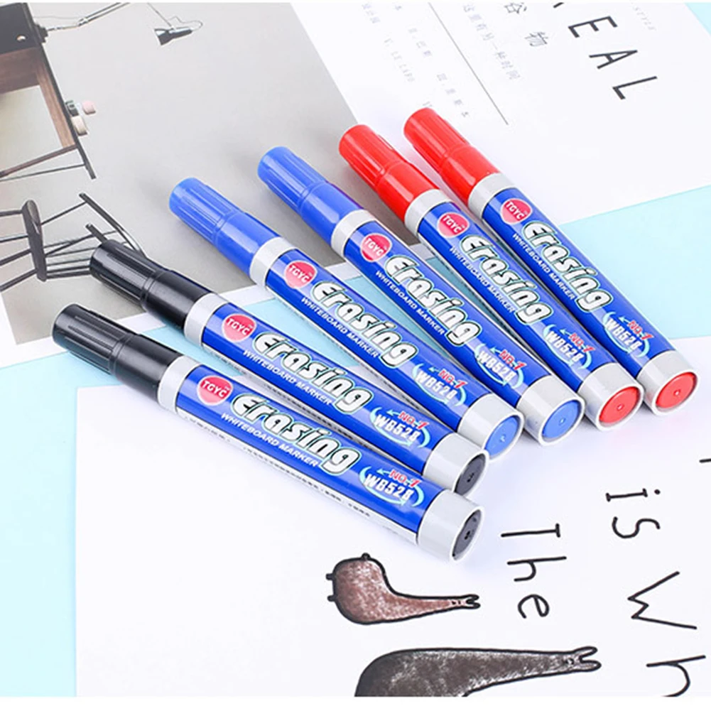 

Фломастеры на водной основе из ПВХ, нетоксичные стираемые цветные маркеры, сухая стираемая доска на водной основе, фломастеры для рисования...