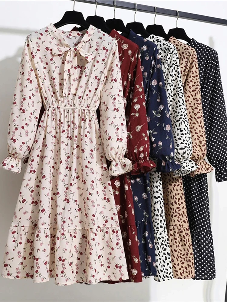 

Женское шифоновое платье-рубашка с цветочным принтом и высокой талией