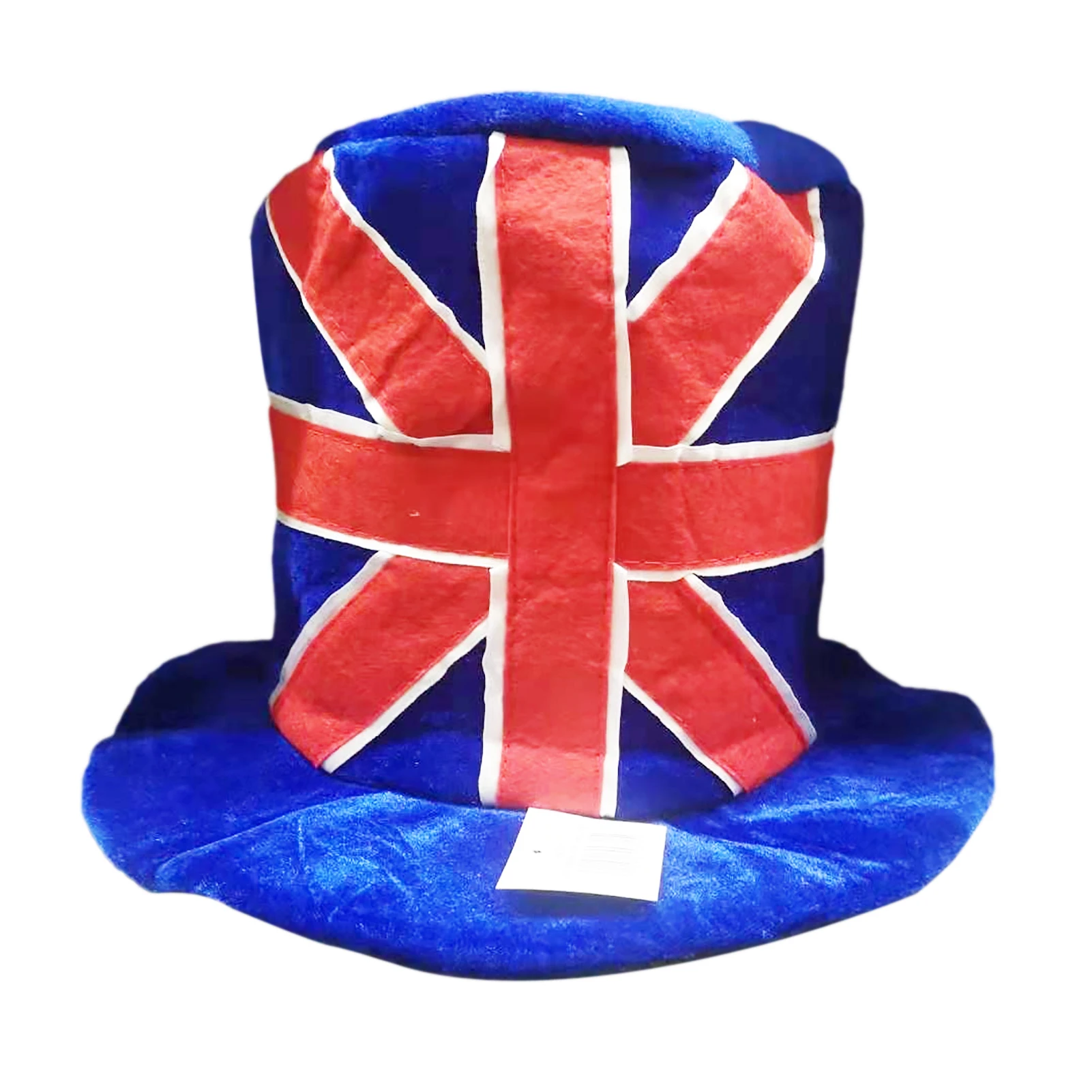 

30cm Union Jack Velvet Top Hat British Flag Velvet Caps For Birthday Party National Day England Union Jack Velvet Bowler Hats