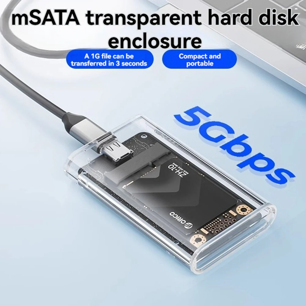 Фото Внешний корпус ORICO для SSD-накопителей MSATA с интерфейсом Type-C, USB 3.2 Gen1, 5 Гбит/с, для MSATA SSD №4