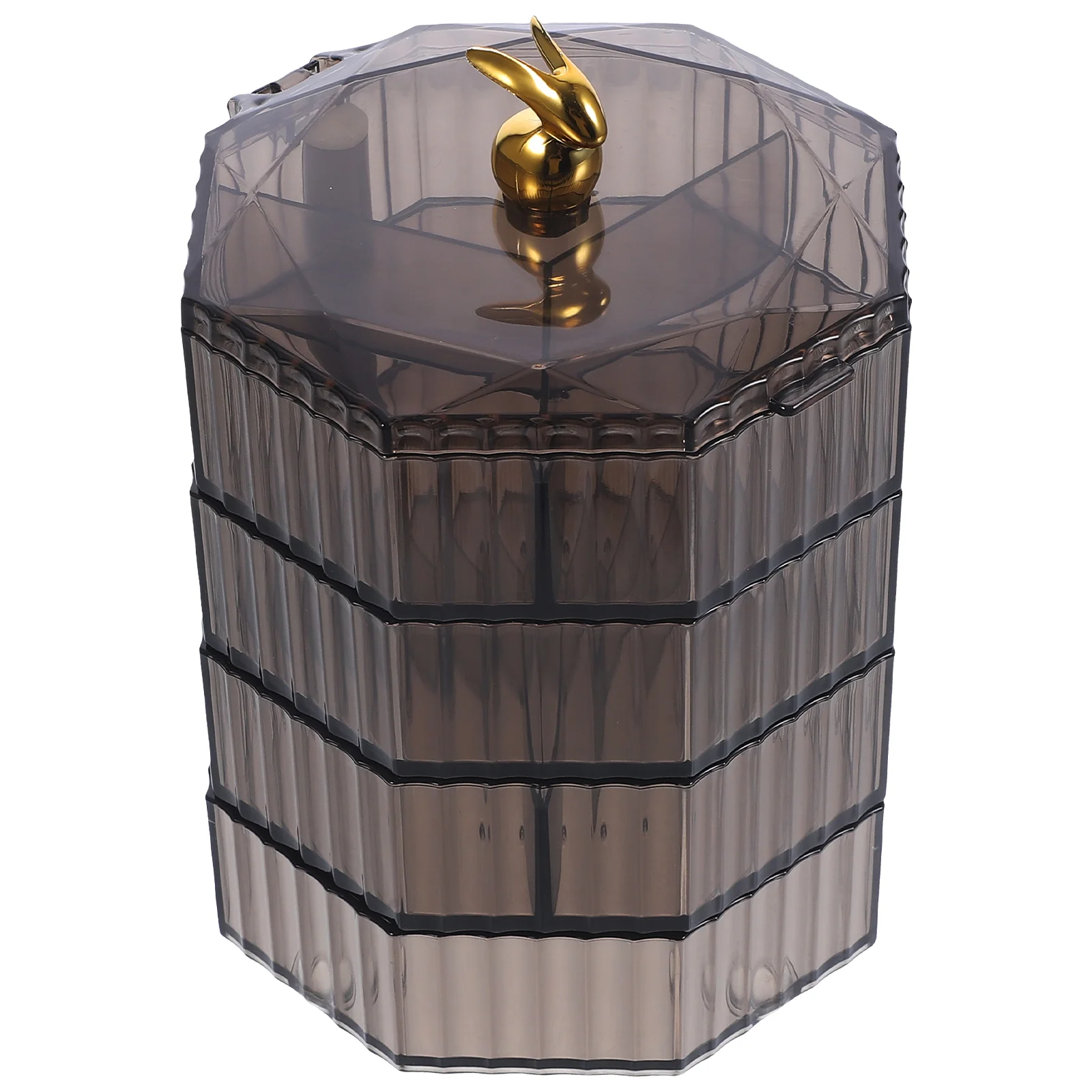 

Rotation Jewelry Box 4-layer Ear Stud Earring Organizer Bracelet Box Hair Tie Box