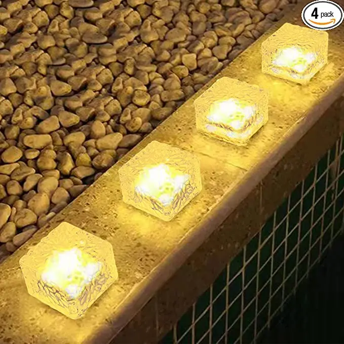 

Solar Ice Cube Lights Landscape Path Lights Outdoor Waterproof Lamp for Outdoor Garden Courtyard Pathway, Christmas Decorative