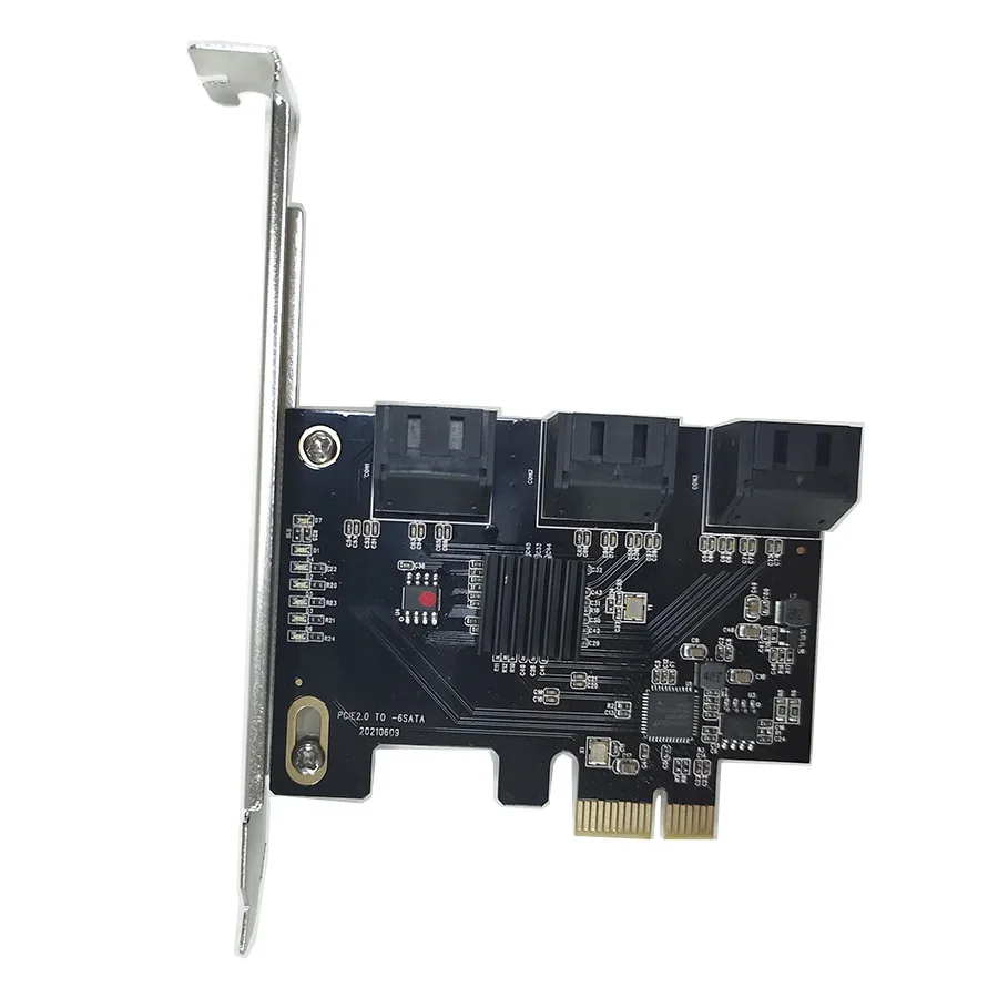 

Chia Mining XCH Miner Card PCIE to 6 Ports SATA 3.0 Expansion Controller Card 6Gbps PCI Express X1 X2 X4 X8 X16 ASM1061+JMB575