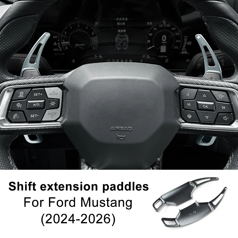 

Для Ford Mustang 2024 2025 2026, автомобильное рулевое колесо, лопасти переключения передач, DSG, удлинение, аксессуары для интерьера из алюминиевого сплава
