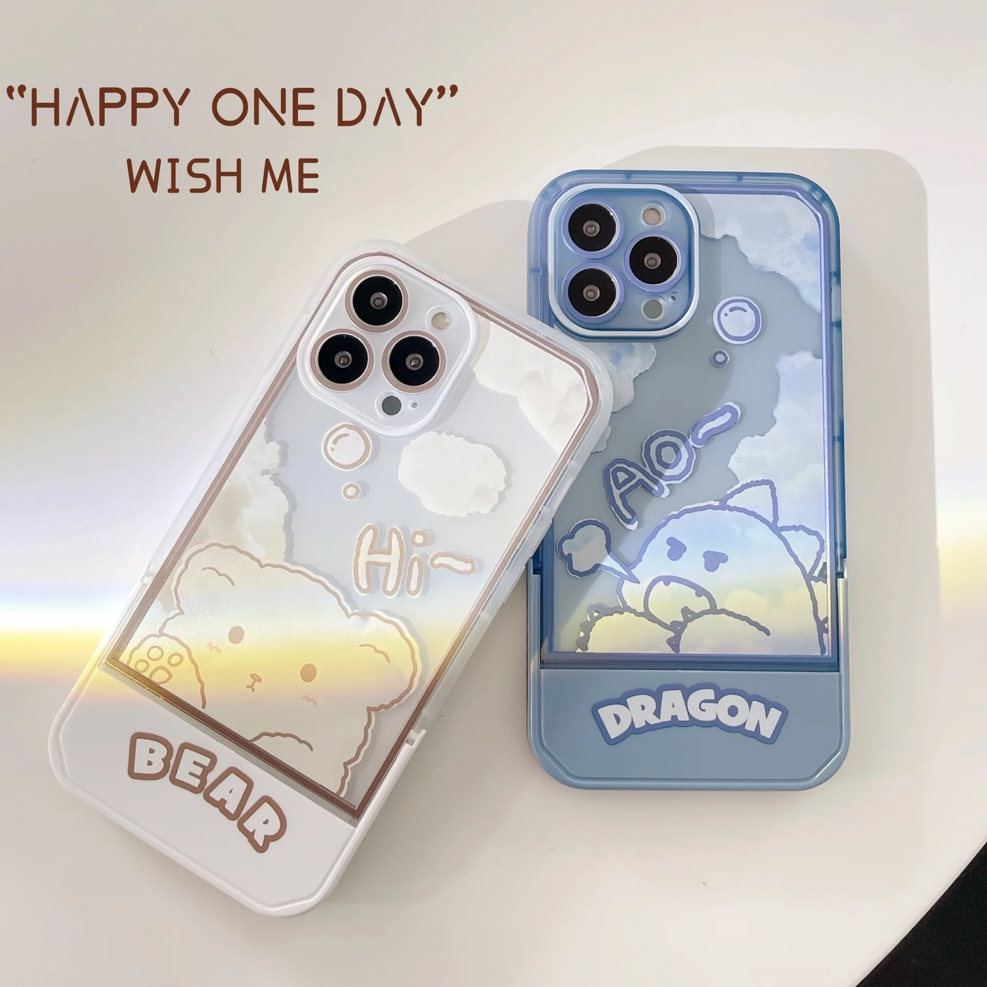 

Cloud Animal Invisible Support Phone Case Cover for IPhone 7 8 Plus 11 12 13 Pro X XR XS Max Shockproof Case for IPhone 13 Cases