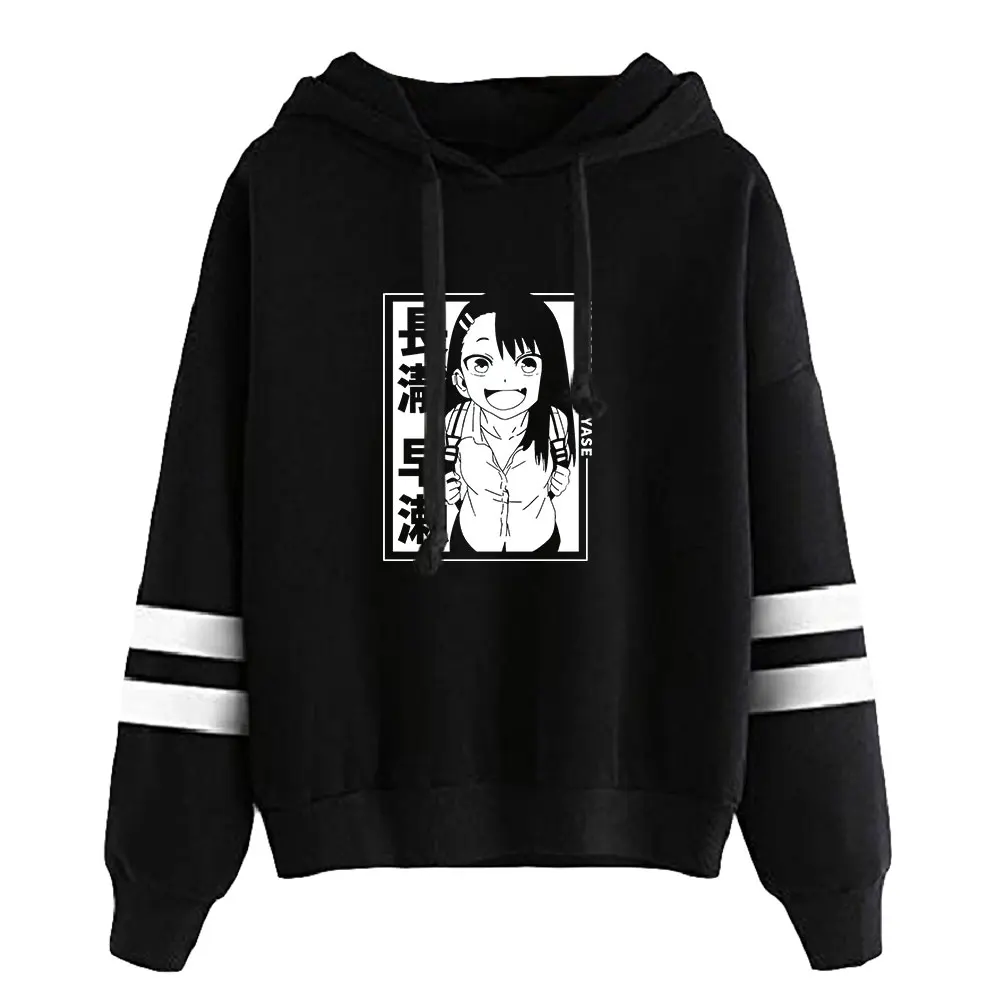 

Women Hoodi Don't Toy with Me Miss Nagatoro Anime Unisex Pocketless Parallel Bars Sleeve Sweatshirt Men Hoodie Manga Clothes