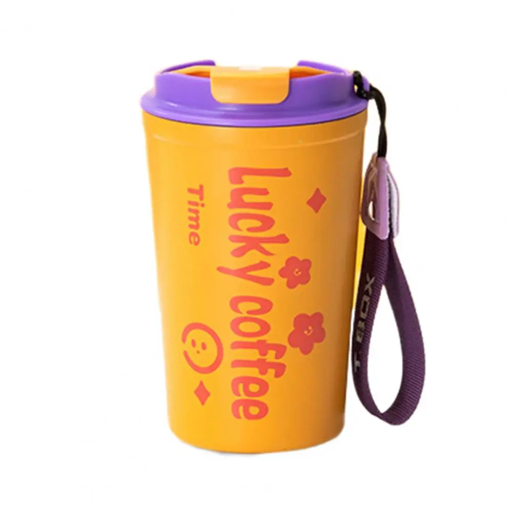 

380ML Coffee Cup Unique Good Grip Travel Mug with Lanyard Keep Warm Vacuum Flask