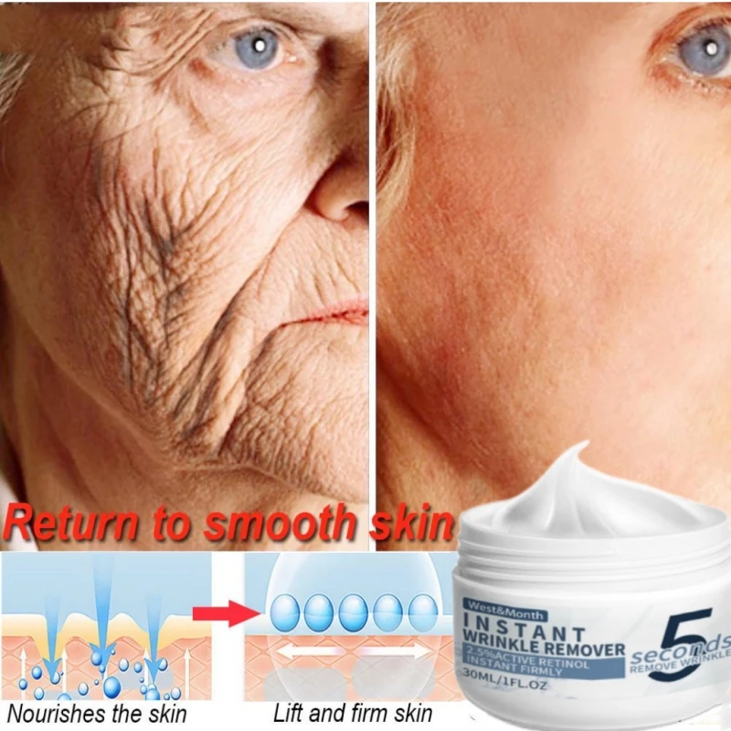 

Retinol 5 Seconds Wrinkle Remover Face Cream Fade Fine Line Instant Lifting Firming Anti-aging Moisturize Facial Skin Care Serum