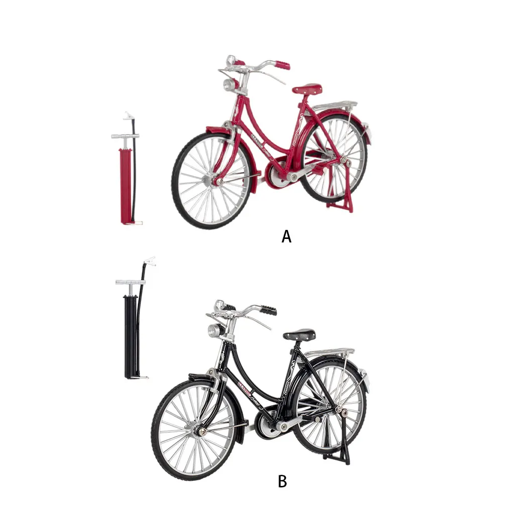 

Моющаяся Регулируемая декоративная модель велосипеда для женщин, 1-10 моделей, коллекционная игрушка, игрушка в подарок с мини-насосом, Черная