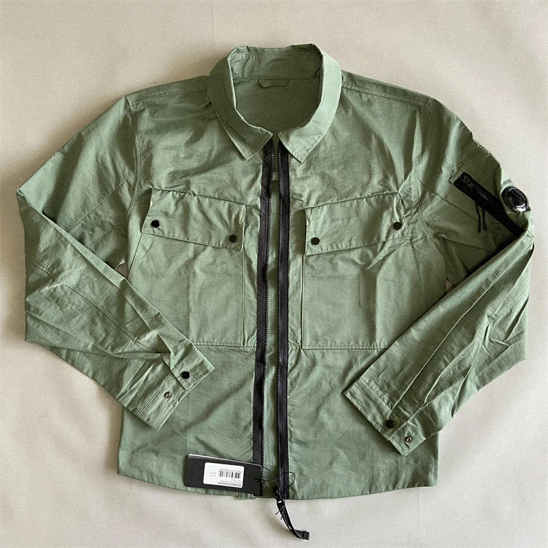 

Spring and autumn men's jacket super high quality multi-pocket lens decorative jacket 100% cotton men's casual zipper