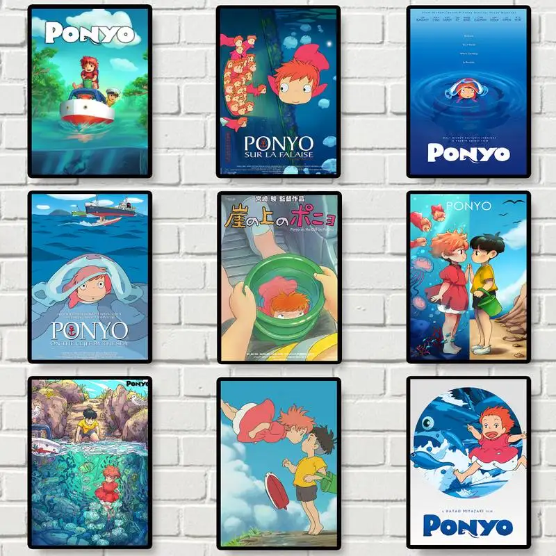 

Ponyo On The Cliff Miyazaki Hayao POSTER Posters Prints Wall Pictures Living Room Home Decoration
