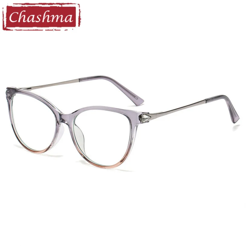 

Chashma Glasses Frame Women Cat Eye Spectacle Prescription RX Lenses TR90 Light Flexible Student Eyewear