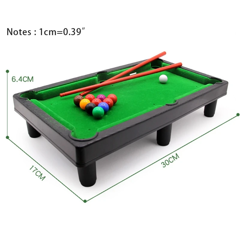 

Mini Simulated Table Tennis Tabletop Billiards Snooker Game with 2 Sticks Balls Home Decompression Games Party Puzzle Children