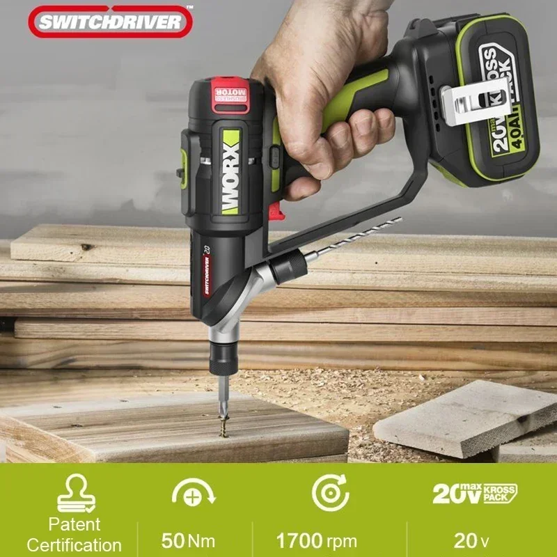 Worx WU177 Голый инструмент с вращающейся и двойной рабочей головкой беспроводной