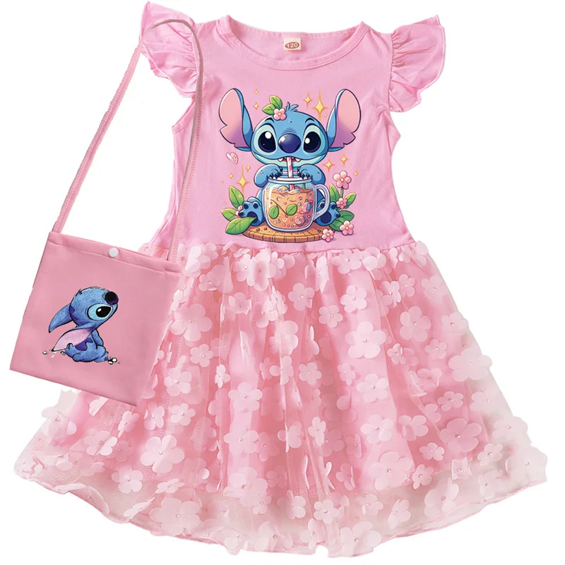 Детское летнее платье с рисунком Лило и Ститч