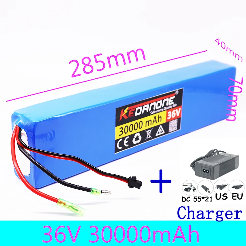 

36V 30Ah 10S3P 18650 lithium battery pack 600Watt 20ABMS T plug For xiaomi mijia m365 pro electric bicycle scoot