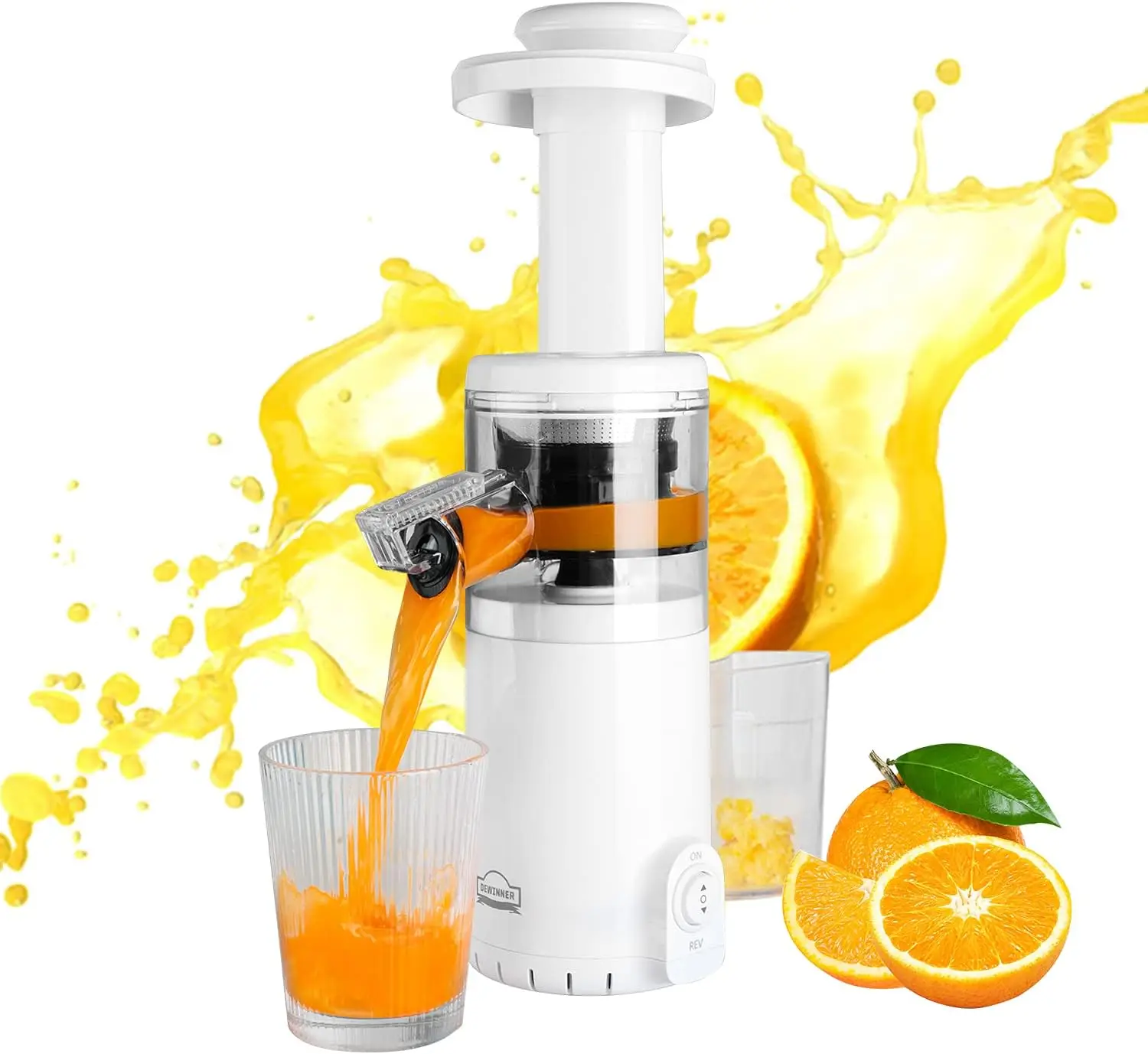 

Masticating Mini Juicer Extractor Easy to Clean, Cold Press Juicer Machine with quiet motor for High Nutrient Fruit & Vegeta Ble