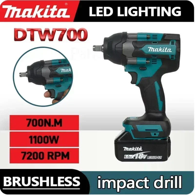 Makita DTW700 18 В бесщеточный электрический ключ аккумуляторная дрель-отвертка
