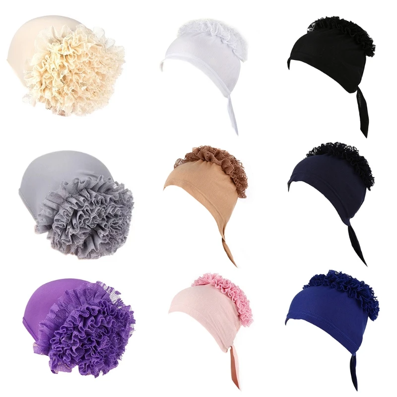 

Women Turban Bonnet Hijab African for Head Wrap Muslim Indian Chemo Cap Beanie H