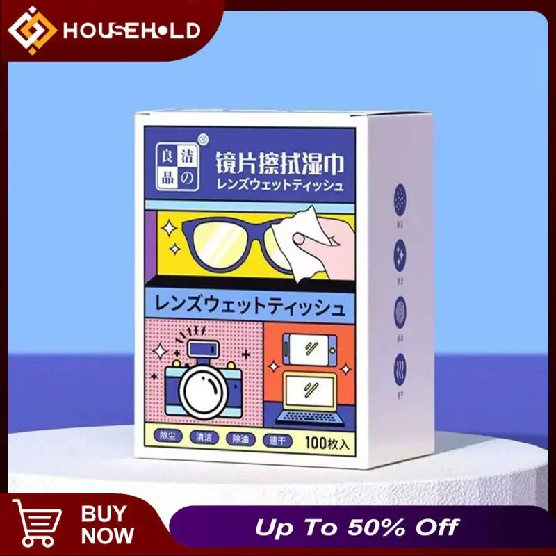 

Disposable cleaning wipes100pcs Wet Wipes For Mobile Phone Screen Multipurpose Cleaning Lens Wipes SLR camera lens cleaning tool
