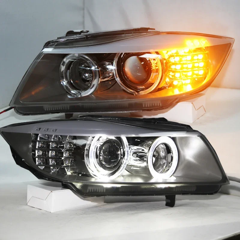 Фото Светодиодные фары LED для BMW E90 330I 320I 318I с функцией Angel Eyes №4