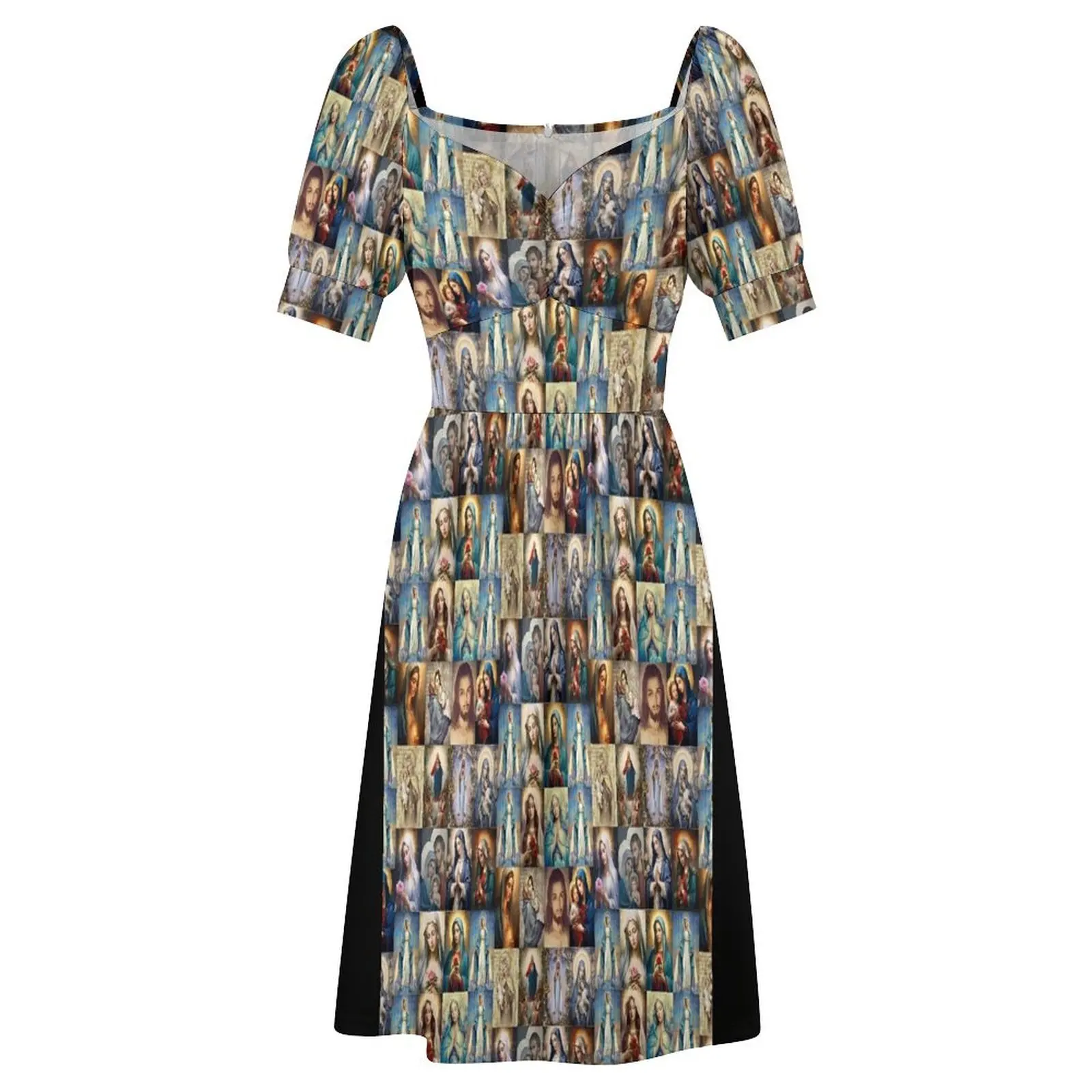 Благословенная Дева Мария Мать Бога Вергина Деввич Платье с короткими рукавами