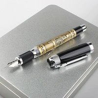 jinhao fountain pen classic bronze engraving stainless steel 0 5mm medium 0 6 0 7mm stationery office school supplies writing