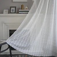 four leaf clover openwork lace window curtain with tassel valance for the luxury living room easy drape curtains for living room