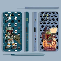 hot star wars cute for xiaomi redmi note 11 11s 10 10s 9 9s 9t 8 8t 7 5 pro 4g 5g liquid left rope phone case cover coque capa