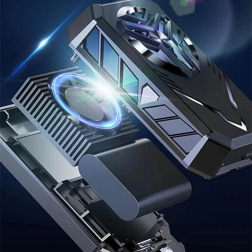 

Portable Cooling Artifact Cell Phone Cool Heat Sink Long Battery Life Phone Cooling Fan For Pugb Phone Cooler Aluminum Type-c