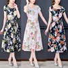 Floral Print Summer Dress Women 2023 New Elegant Party Dress Female Short Sleeve Midi Vintage Dresses Ladies Clothing Vestidos 3