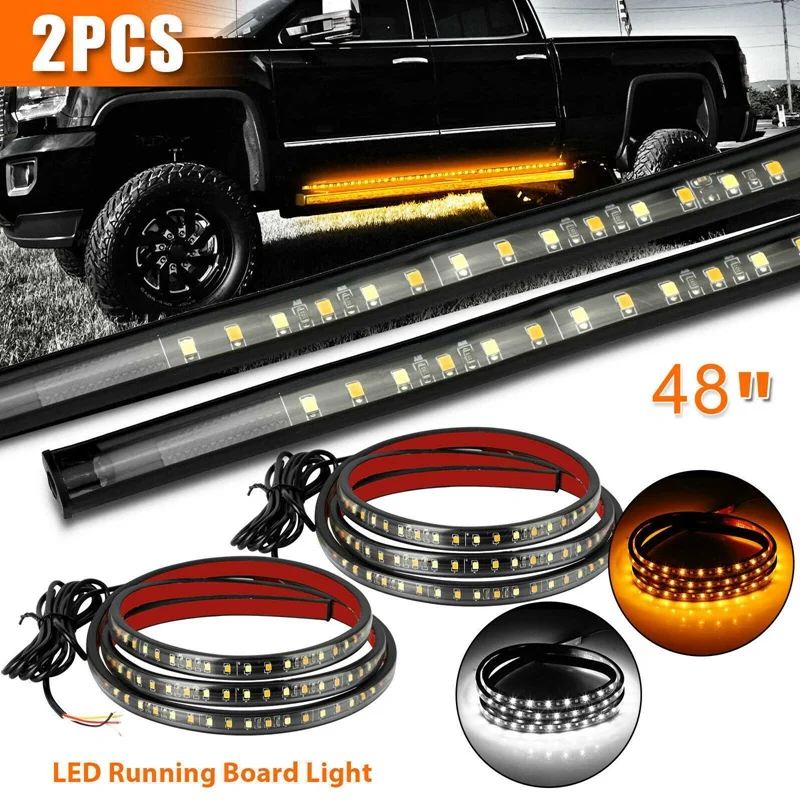 

2PCS 48 Inch 120Cm Car LED Tailgate Light Bar 144 LED Pickup Light Bar Truck Brake Strip Pickup LED Tailgate Light Bar