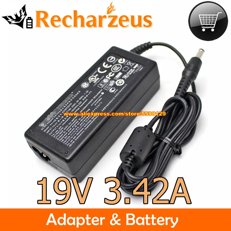 Подлинный адаптер переменного тока для Enertronix 19V 3.42A 65W EXA0703YH зарядное устройство для блока питания